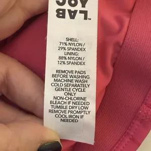 JoyLab Women's High Neck‎ Zip Up Sports Bra Hot Pink Medium Barbie Gym Workout thumbnail 9