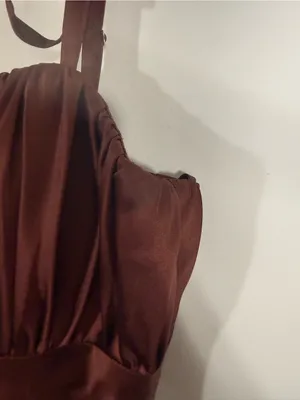 Revelry Brooke Terracotta Satin Maxi Dress Size 6 thumbnail 6