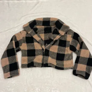 Shein Plaid Sherpa Jacket thumbnail 4