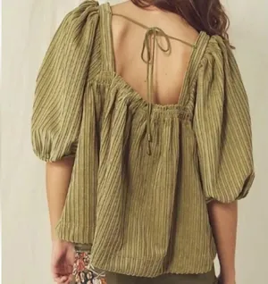 Free People Raquel Corduroy Top Dusty Pink Medium thumbnail 9