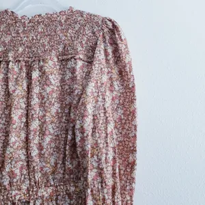 American Eagle Ditsy Floral Smocked Long Sleeve Peasant Blouse thumbnail 7