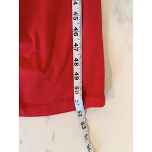 Michael Stars Red Ruched Racerback‎ Midi Bodycon Dress 9579 Womens Large thumbnail 9