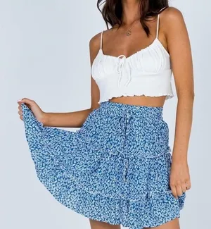 Princess Polly Zelly Mini Skirt in Dark Blue Size 8 New with tag thumbnail 1