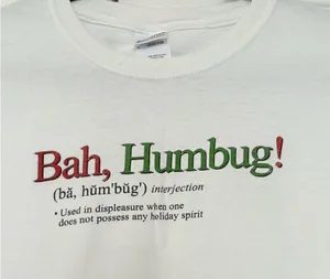 Gildan Bah Humbug A Christmas Carol Milwaukee Pabst White Short Sleeve Tee Shirt thumbnail 3