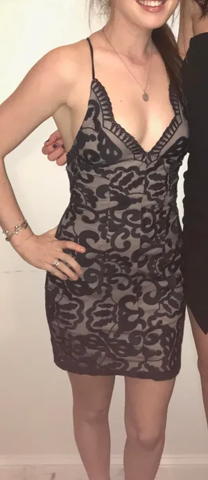 LF Black Lace Bodycon Dress thumbnail 1