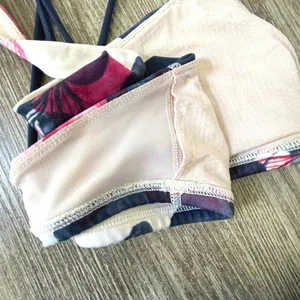 Lululemon pink and blue criss cross strap sports bra thumbnail 10