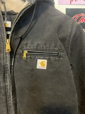 Carhartt Black Hooded Sherpa-Lined Field Jacket thumbnail 3