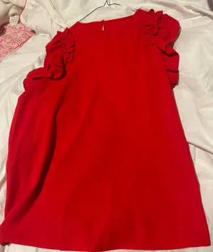 Red Ruffle Top Size L thumbnail 1