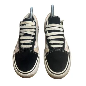 VANS Old Skool‎ Black/Pink Checkerboard Platform Canvas Suede Sneakers M4.5/W6 thumbnail 4