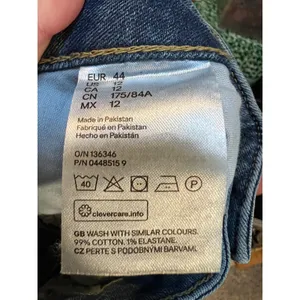 Divided H&M Women's Size 12 Skinny Jean Medium Wash Chewed Hem High Rise Stretch thumbnail 10