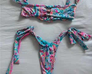 Frankies bikinis willow top and cheeky tie bottom set thumbnail 1