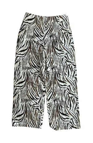 L'Academie Los Angeles Linen Pant Size XL Tiger Print‎ Brown White Revolve thumbnail 1