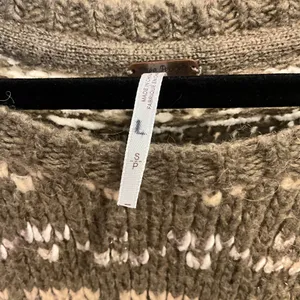 FREE PEOPLE Through the Storm Fair Isle Sweater Size S/P Small Medium Oversized thumbnail 2