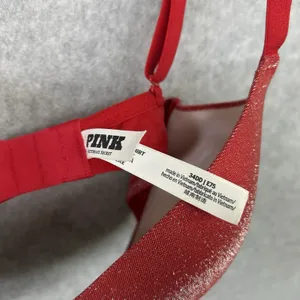 PINK Victoria's Secret Red Pepper Sparkle 34DD Wear Everywhere T-shirt Bra thumbnail 4