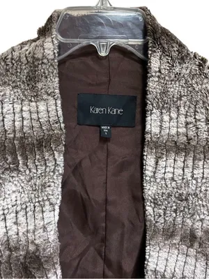Karen Kane Vest Faux Fur Size Small Quite Luxury Old Money Elevated Staple thumbnail 3