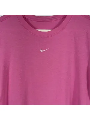 Nike The Nike Tee Pink Embroidered Swoosh Short Sleeve T-Shirt Women’s Size L thumbnail 2