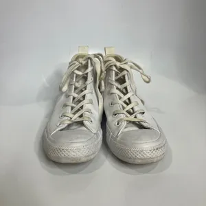 Converse Sloane mid top sneakers leather canvas white womens size‎ 6.5 punk thumbnail 2