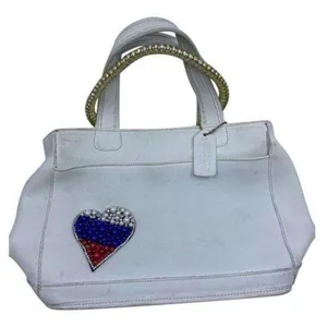 Coach Handbag White Customized with Applique thumbnail 1