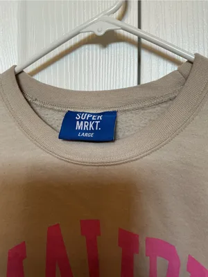 Malibu Crewneck Sweatshirt - Taupe with Pink Logo thumbnail 6