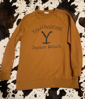 Yellowstone Long Sleeve Shirt Brown Size L thumbnail 1
