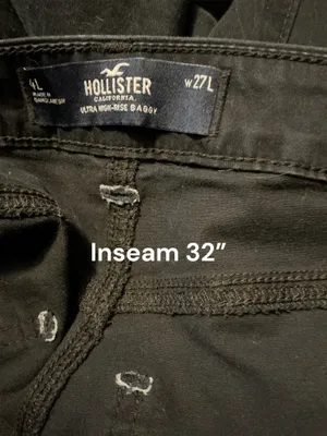 Hollister Ultra High-Rise Baggy Cargo Pants Black Womens Size 4L (27 Long, 32" Inseam) thumbnail 3