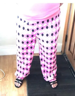 Major sale $11 was $15 New pink Geometric plush sleep pant size M barbie core thumbnail 3