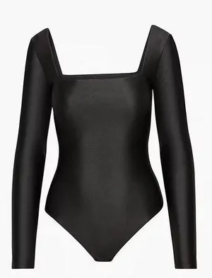 Aritzia Satinette Squareneck Longsleeve Bodysuit thumbnail 1