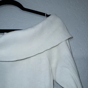 Aerie x American Eagle Cream Off The Shoulder Sweater Bodysuit Size XL thumbnail 8