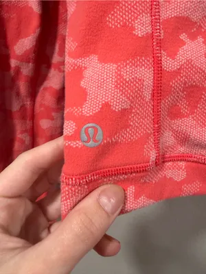 Lululemon it’s Rulu Run Cropped Half Zip Pink Camo thumbnail 7