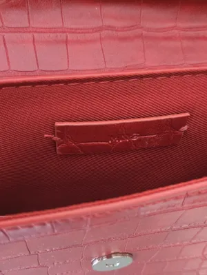 Mango NWOT! MNG Red Croc-Embossed Faux Leather Shoulder Bag thumbnail 6