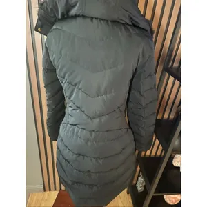 Zara black winter coat with hoodie size small jacket filled with down feathers thumbnail 3
