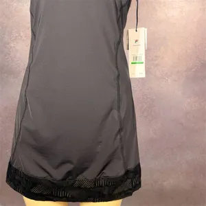 Fila Women’s Athletic Tennis Dress L Strappy Back Black Sport Dress NWT thumbnail 5
