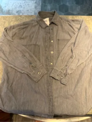 Aerie Woman’s Button-Up Shirt Size XS Graphite Gray thumbnail 1