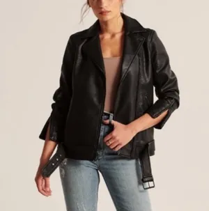Abercrombie & fitch vegan leather jacket  thumbnail 3
