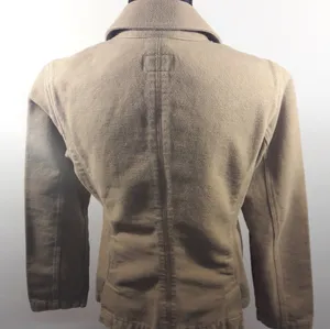 American Eagle Button Down Blazer Jacket Peacoat M Tan Brown thumbnail 2