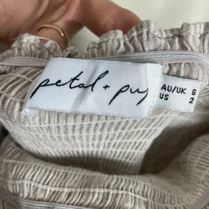 Petal + Pup Off The Shoulder Dress Domenica Striped Neutral Women 2 Midi Smocked thumbnail 13