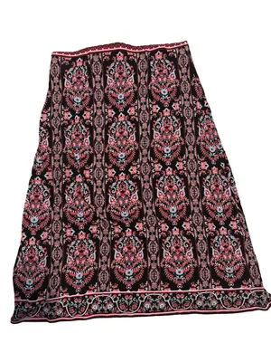 J.Jill Red and Black Skirt with Red Accent Trim thumbnail 1
