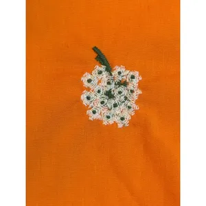 SheIn Floral Embroidered Tiered Babydoll Mini Dress Womens Small Orange Boho Whimsical thumbnail 8