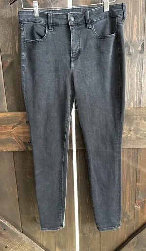 American Eagle High Rise Dream Stretch Black Jeggings Womens Size 10 Regular‎ thumbnail 1