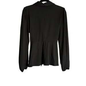 HALARA Black Wrap Blouse thumbnail 3