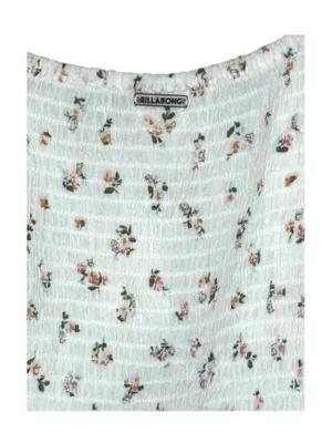 new Billabong ⚘ Love Somebody Cropped Bustier Top ⚘ Crisp White Floral ⚘ Small thumbnail 10
