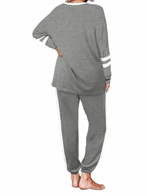 Shine Up Women’s 2XL Gray 2 Pc Lounge Set Pullover Jogger Tracksuit NWT thumbnail 3