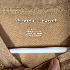 American Eagle Tan Graphic Print Long Sleeve Top‎ thumbnail 3