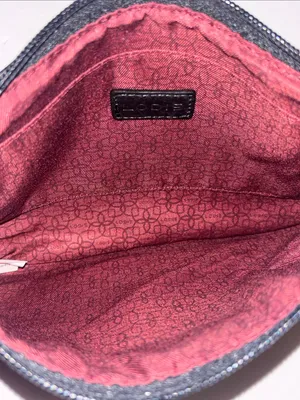 Lodis Black Pebbled Leather Shoulder Bag W/ Gold Chain Preloved Great Condition thumbnail 6