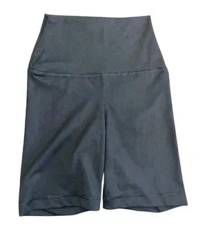 High-Rise Athletic Biker Shorts Black Compression Workout Yoga Running‎ F29 thumbnail 1