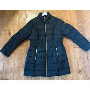 Laundry Shelli Segal black cinched smocked waist puffer jacket XL thumbnail 5