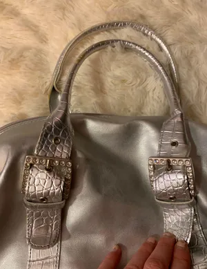 Grey Bedazzled Purse Gray thumbnail 3