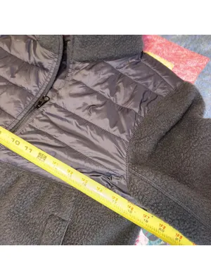 Zyia Active Woman’s Medium Black Fleece and Quilted Jacket with Full Zip Workout thumbnail 7
