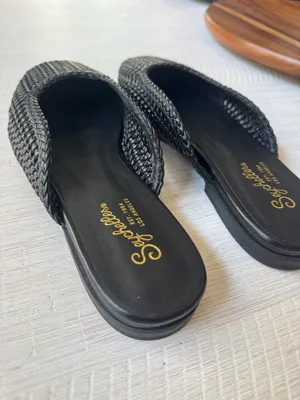 Seychelles Black Woven Mule Slide Sandals Size 9.5 thumbnail 6