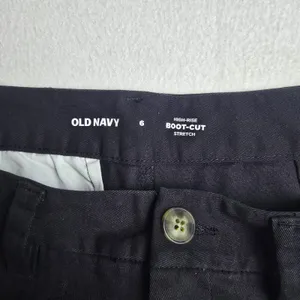 Old Navy NWT Womens High-Waisted Uniform Boot-Cut Pants Black‎ Jack Size 6 thumbnail 4